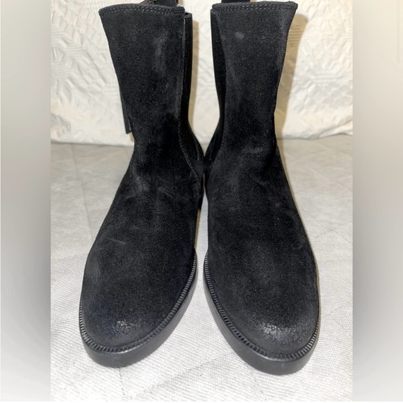 NWT EMANUELE CRASTO Made in Italy Chelsea Boots - Black Suede (For Women) - Picture 7 of 8
